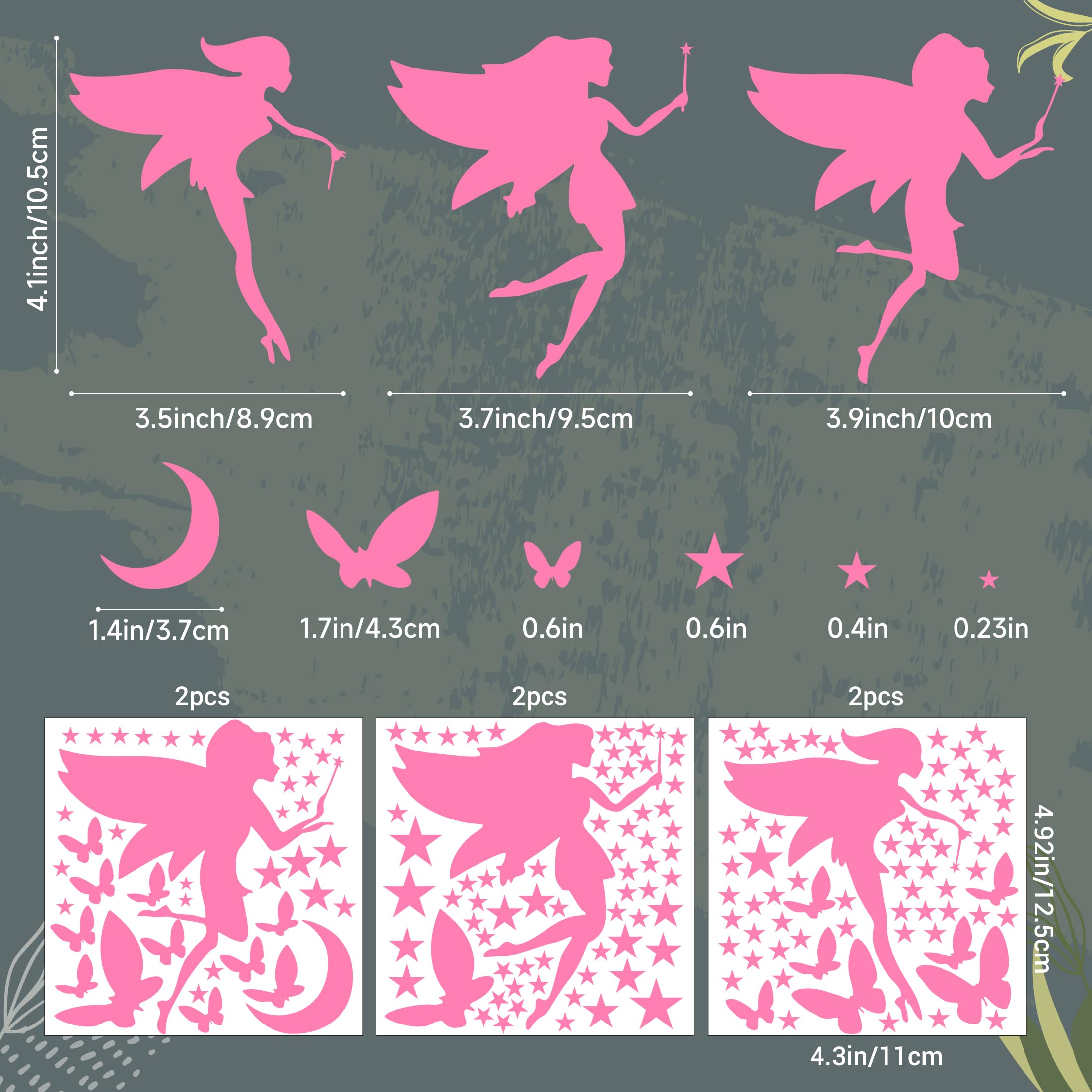 Robmoda enchanted night-sky wall decal pink enhances cozy reading nook.