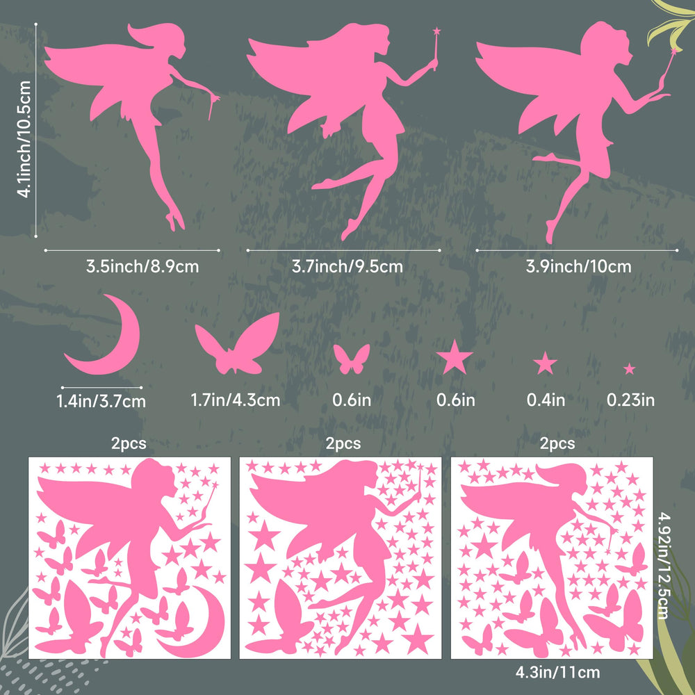 Robmoda enchanted night-sky wall decal pink enhances cozy reading nook.