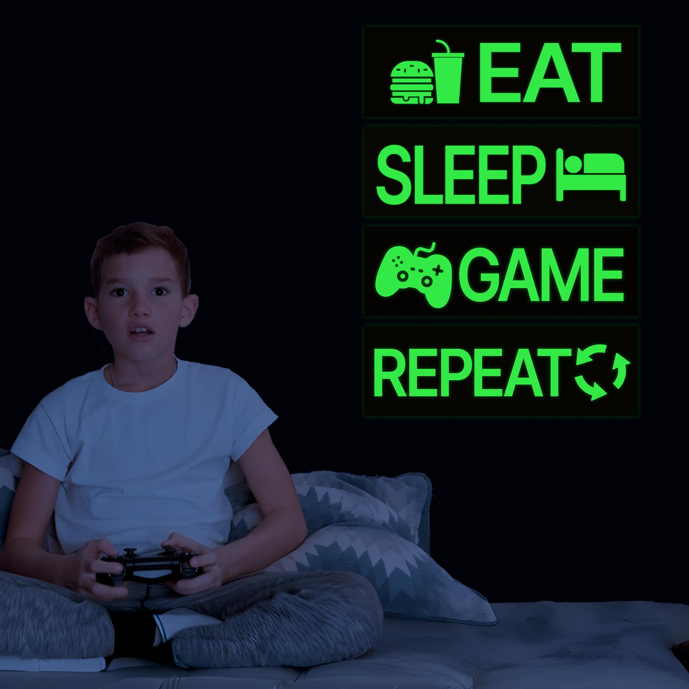 Robmoda Game neon wall sticker glows to spark immersive play area.