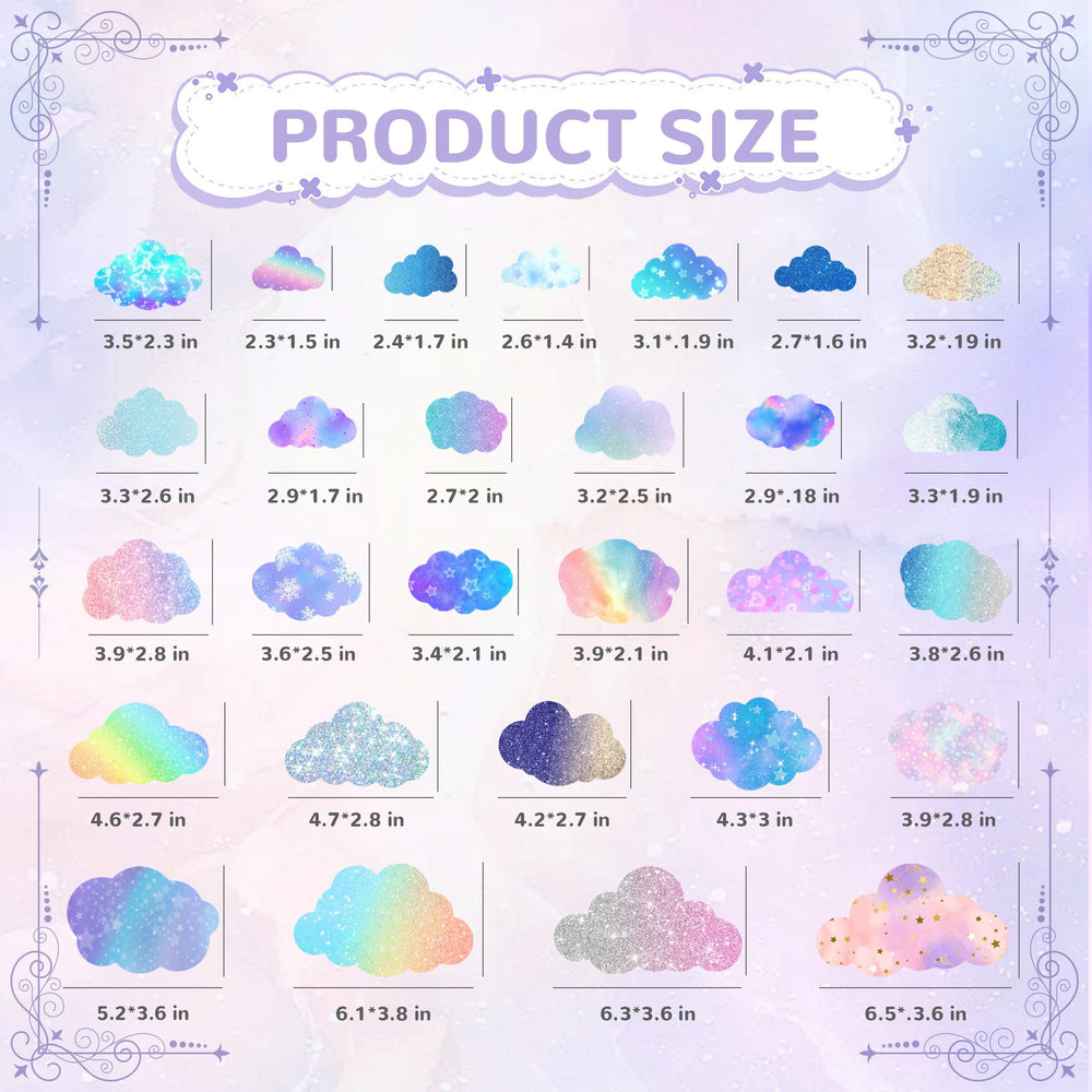 Robmoda glow-colorful-clouds-wall-stickers-living-room shows rainbow clouds brightening a living space.