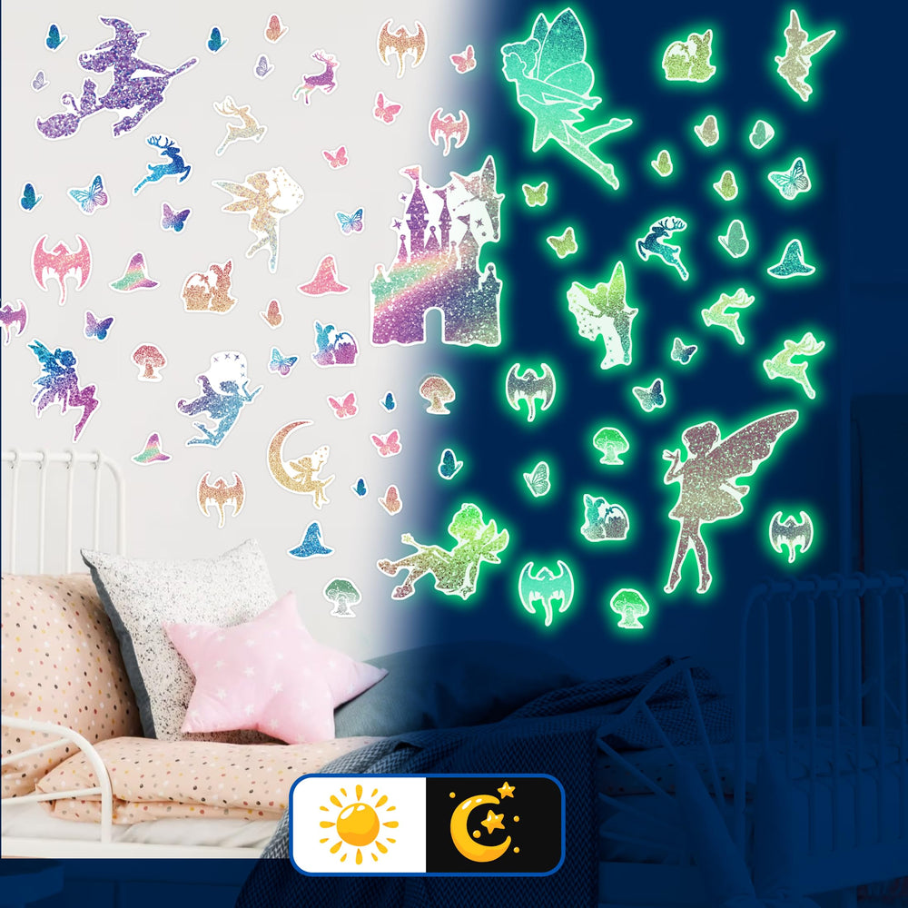 Robmoda witch sticker on ceiling adds playful magical vibes.