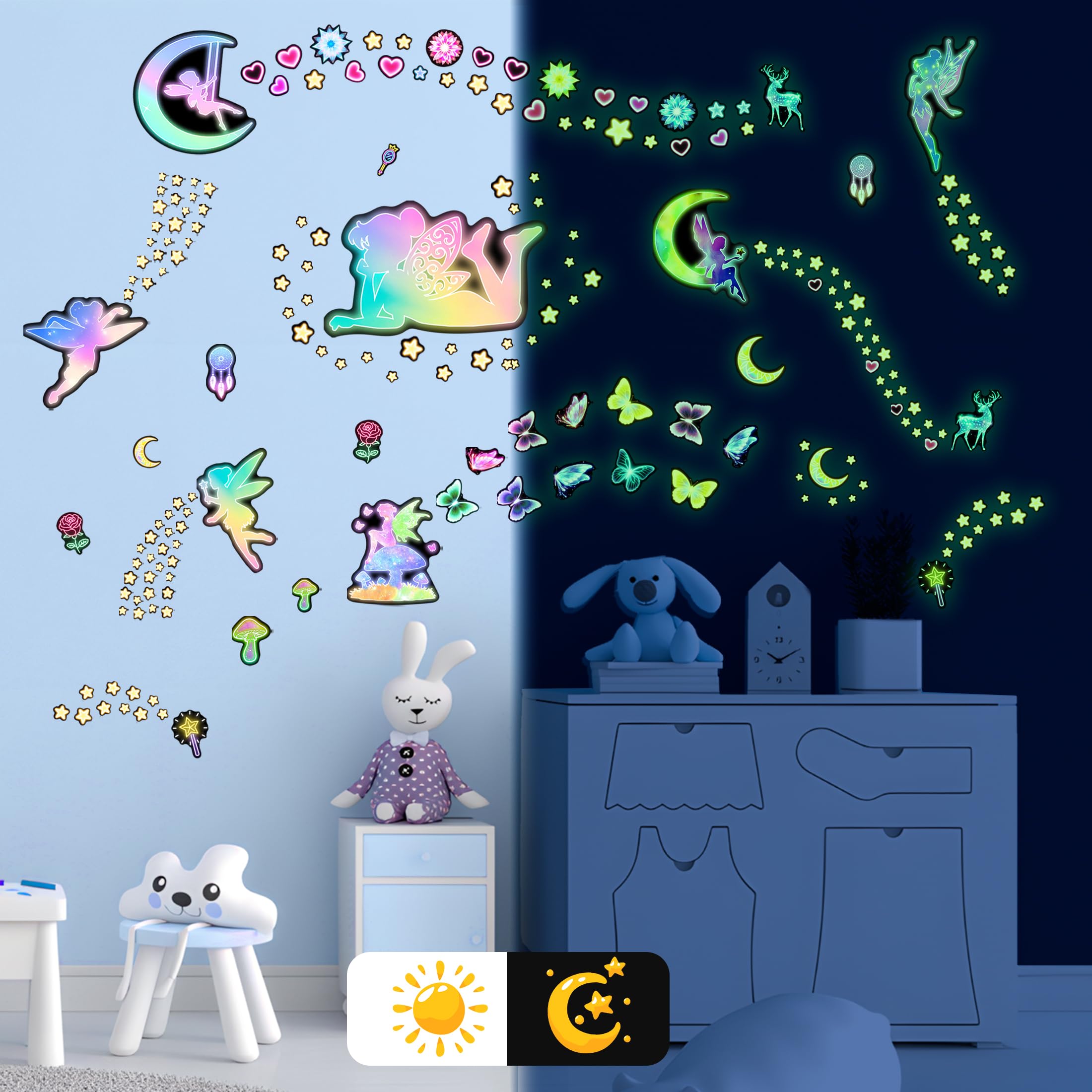 Robmoda glow heart sticker sheets brighten nurseries with soft, dreamy accents