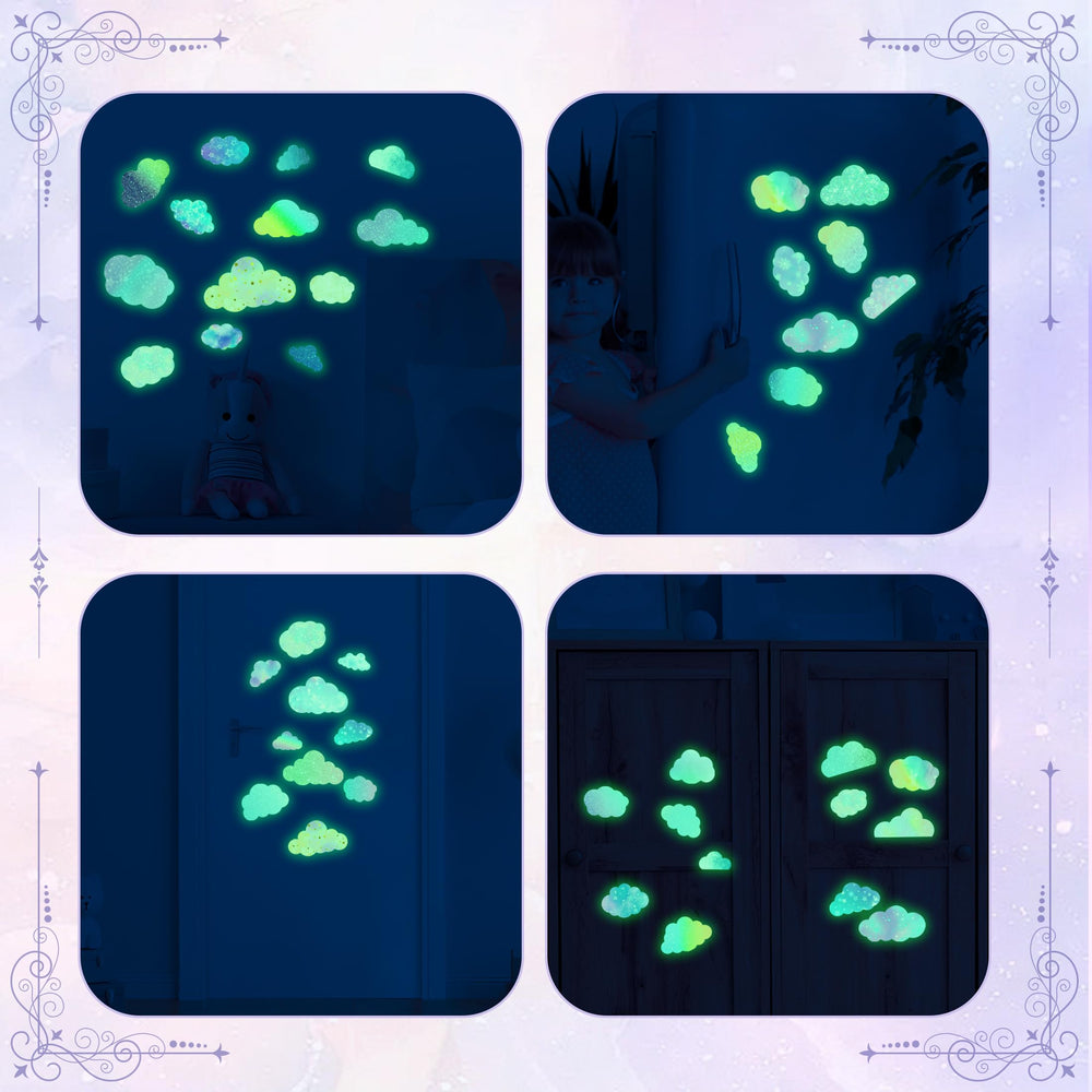 Robmoda glow-colorful-clouds wall stickers sheet 4 bring versatile color for nurseries.
