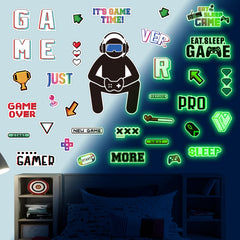 Robmoda Glow-in-the-Dark game wall stickers D-Pad focus adds organized gamer space