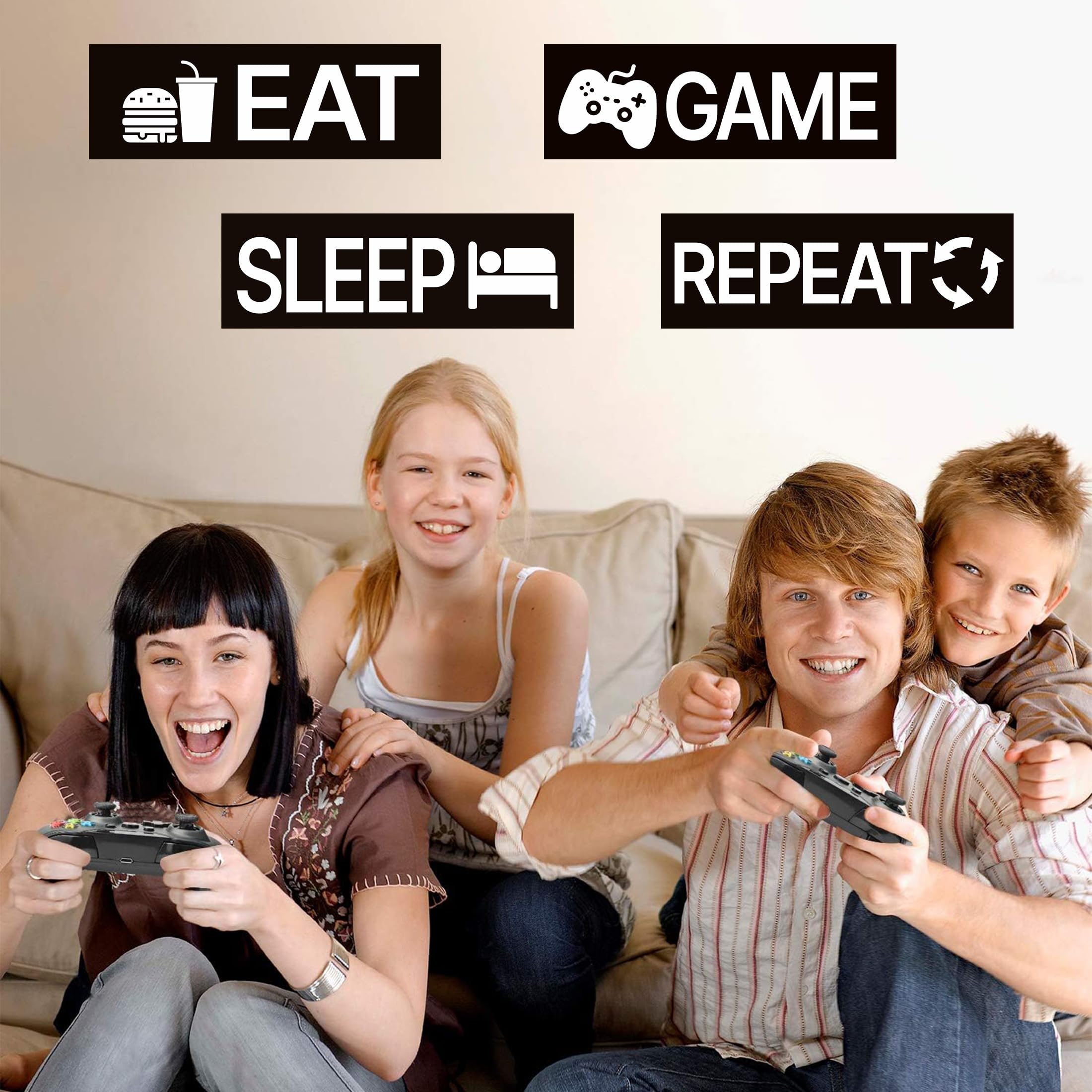 Robmoda Glow in the dark gaming room decor for kid-friendly energy.