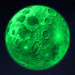 Robmoda glow-in-the-dark planet wall sticker glows softly in kids' room