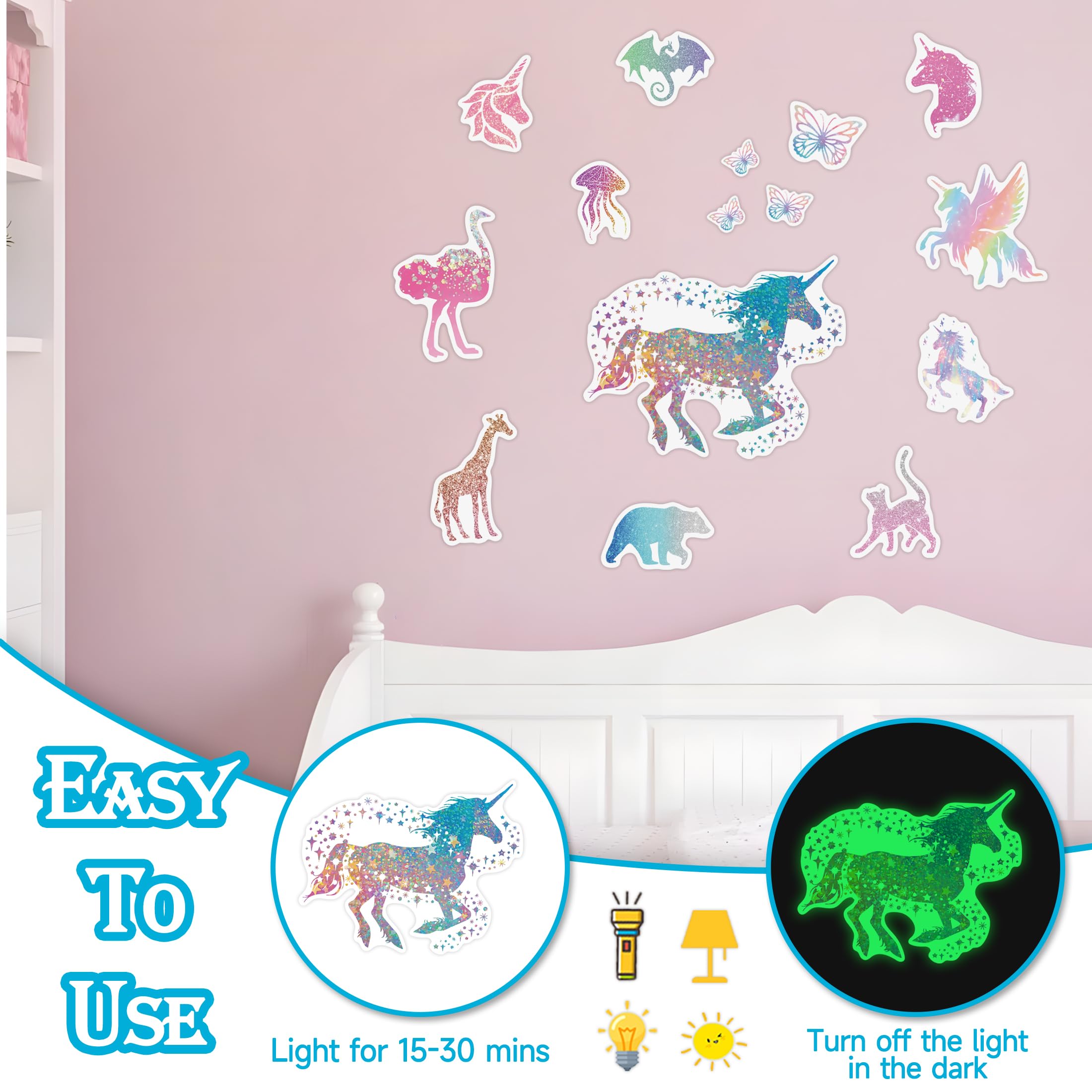 Robmoda Glow Ostrich wall sticker brings playful decor with subtle glow