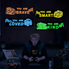 Robmoda glow truck wall sticker variant-a shows colorful designs to enhance bedroom decor