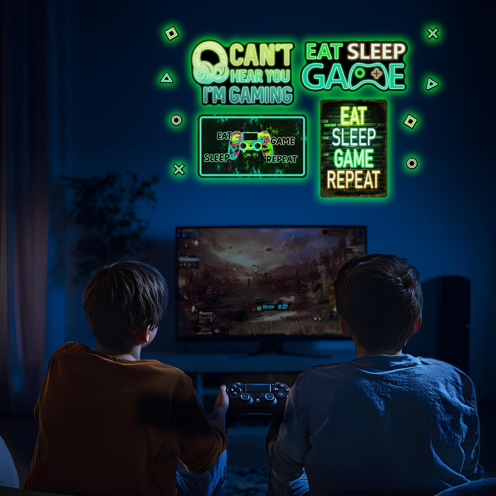 Robmoda glow wall stickers glow after light exposure for nighttime gaming mood