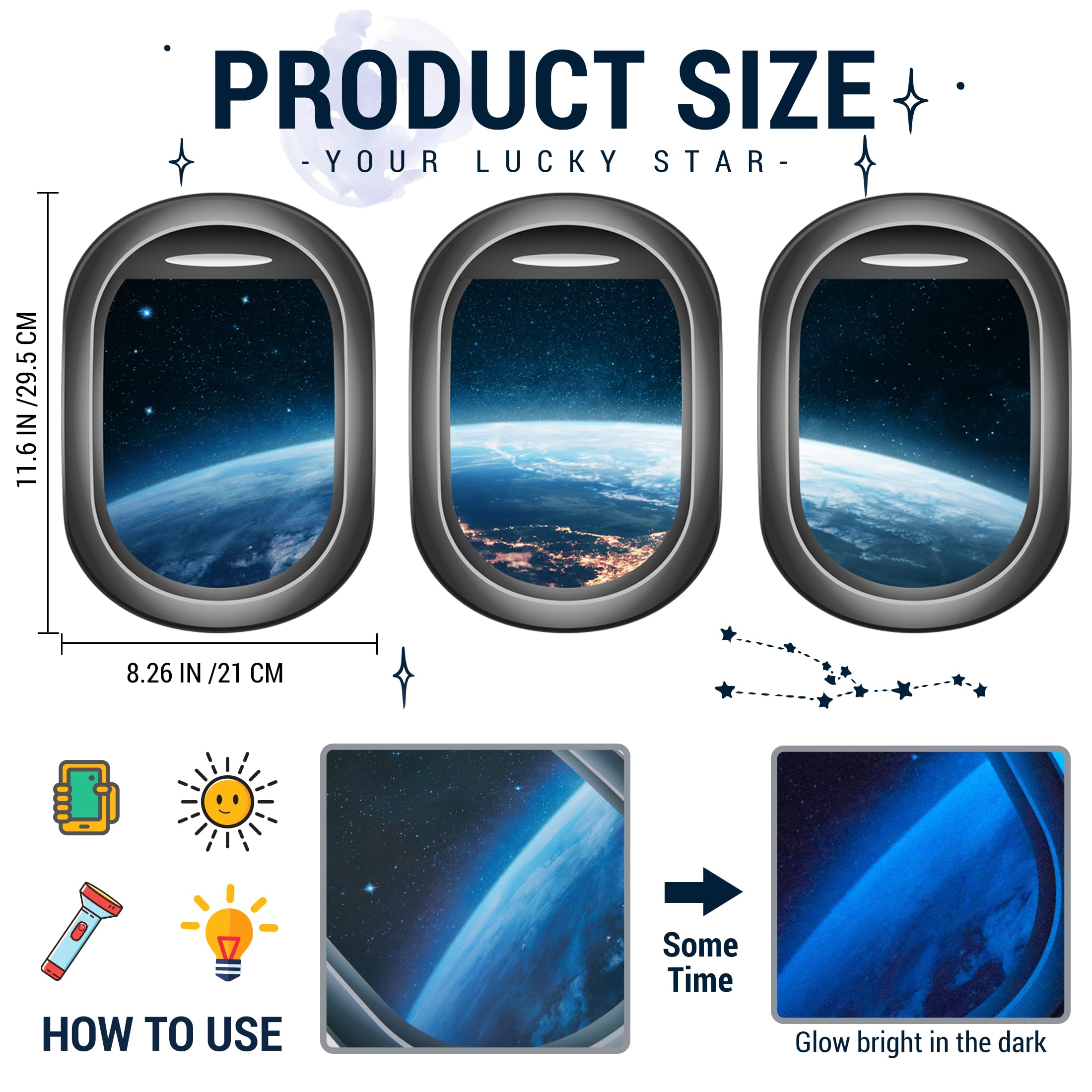 Robmoda night glow stars provide gentle night-time illumination for kids.