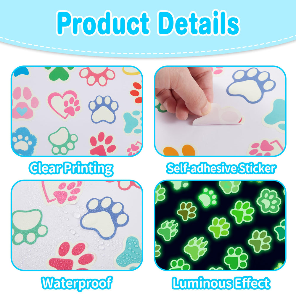 Robmoda removable vinyl paw prints peel without residue.