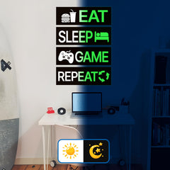 Robmoda Repeat neon wall sticker glows to keep rhythm in kids' room.