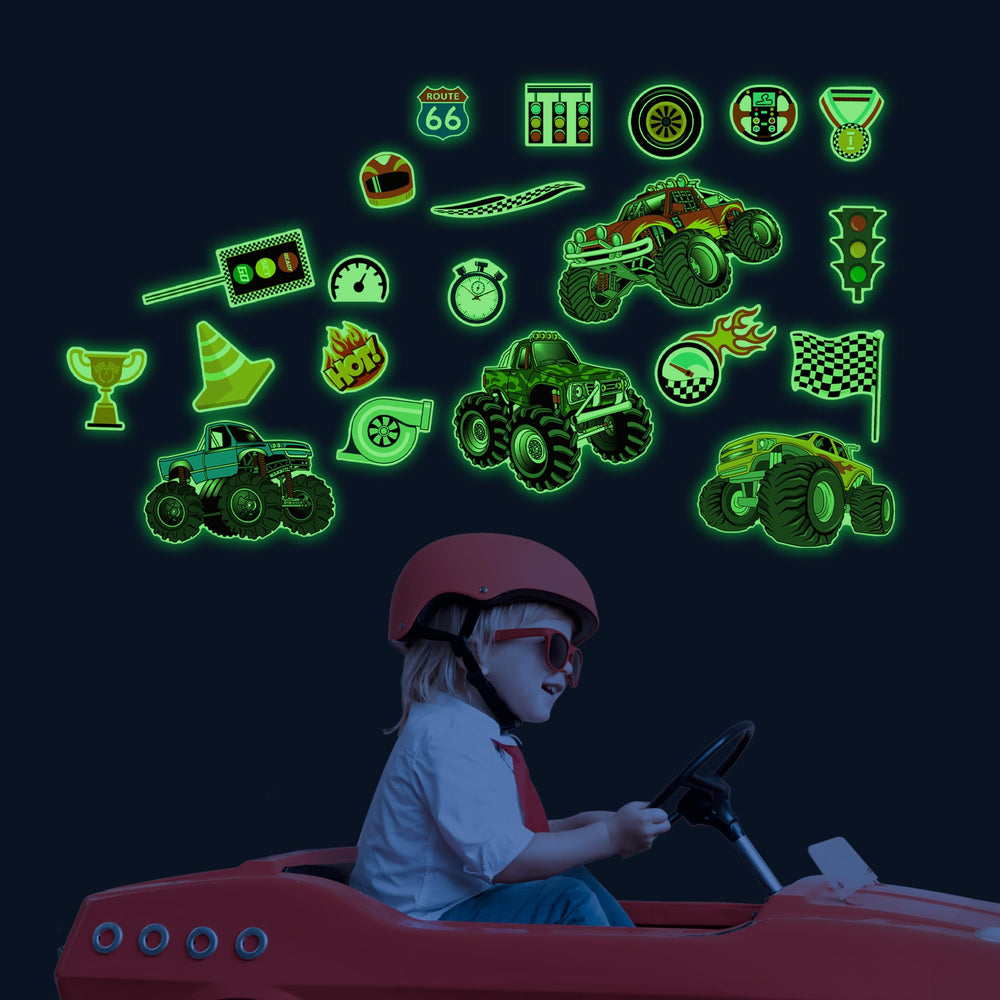 Robmoda road-signs wall decal adds colorful racing cues for imaginative play