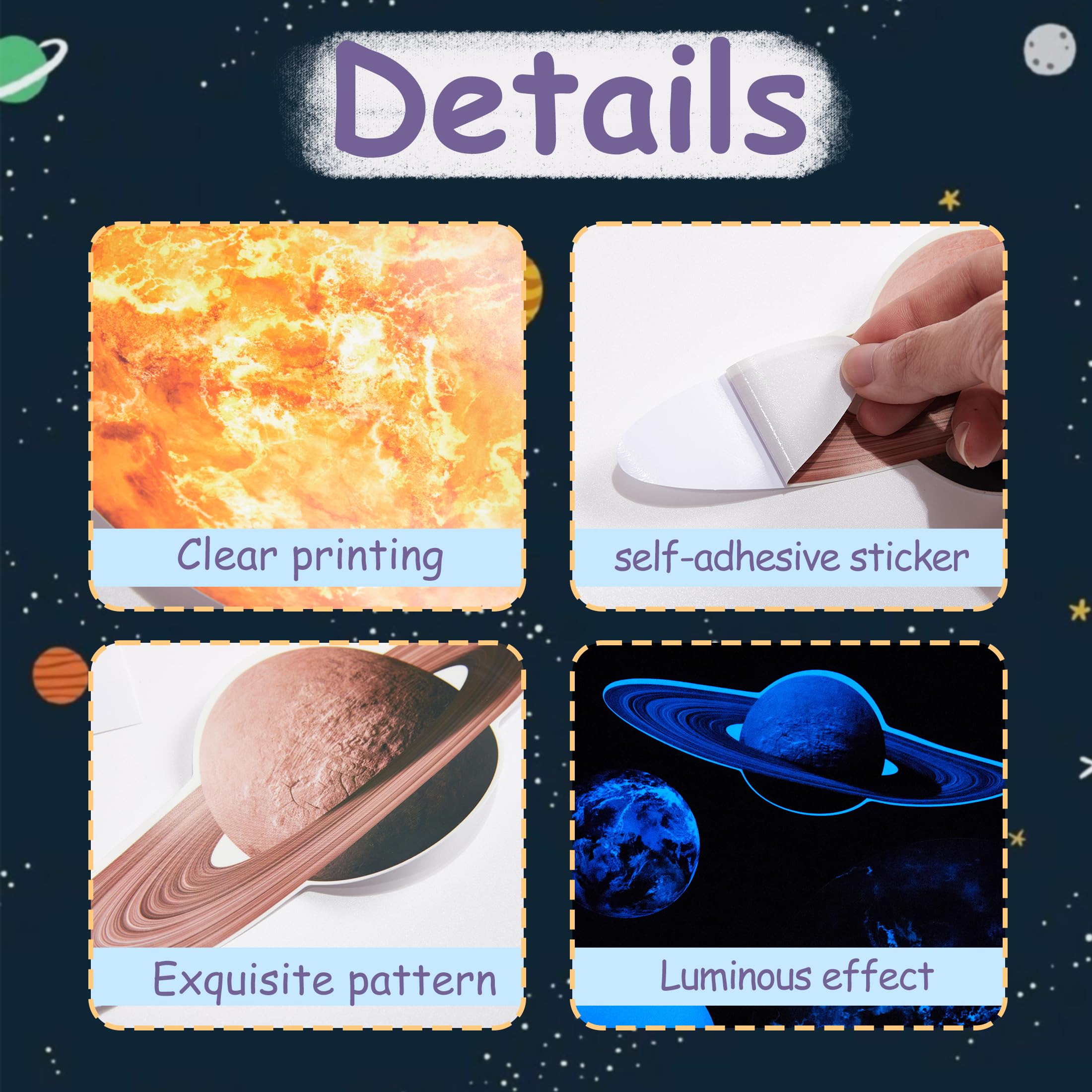 Robmoda rocket sticker emphasizes exploration in ceiling art for active kids