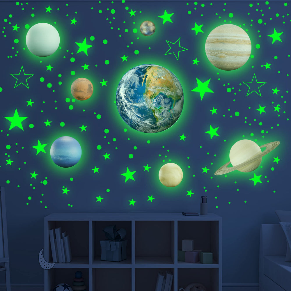 Robmoda solar system planets decor shows eight planets for educational wall display