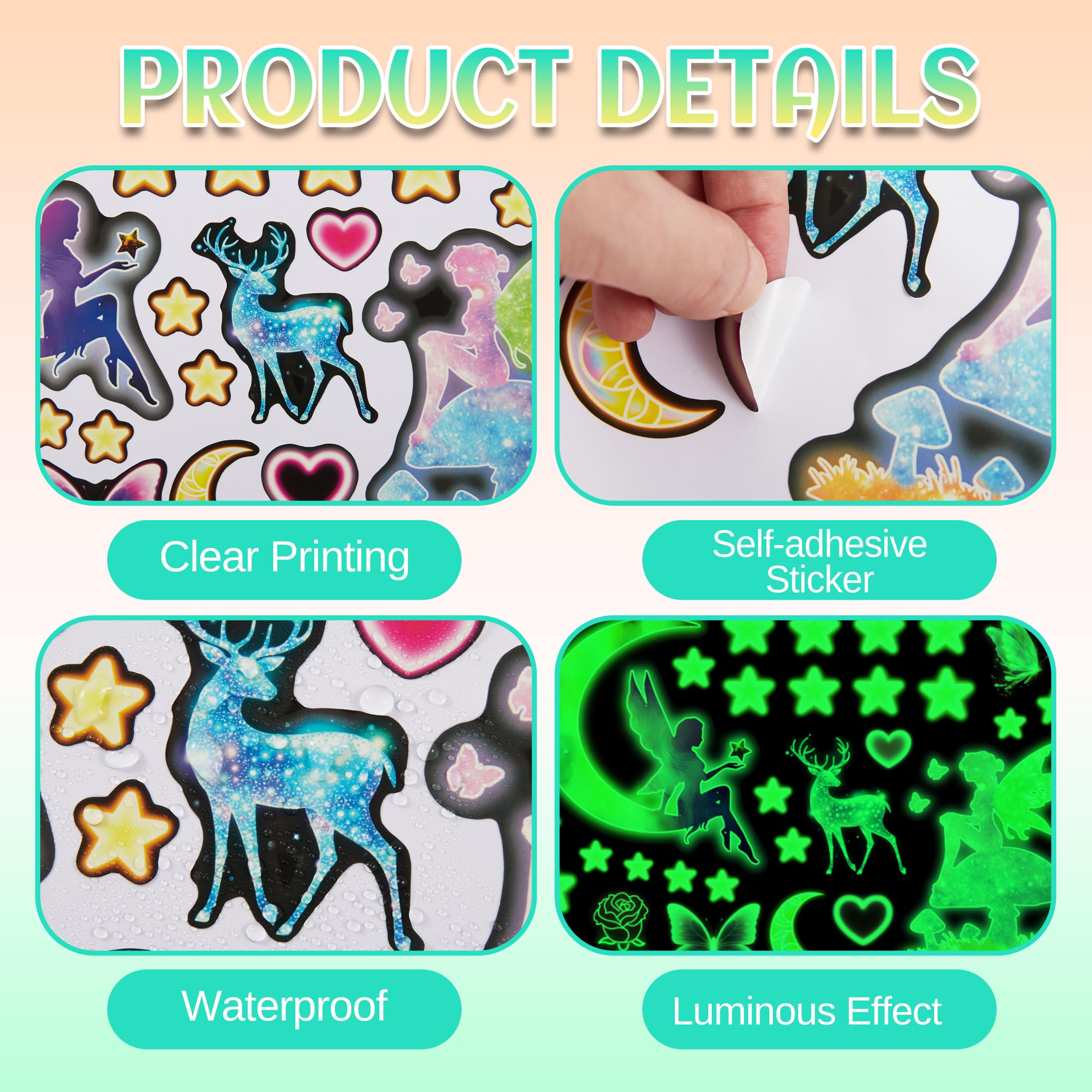 Robmoda vinyl waterproof stickers stay vibrant on walls, ceilings, and furniture
