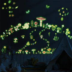 Robmoda watercolor mushroom wall stickers add playful color to kids' rooms.