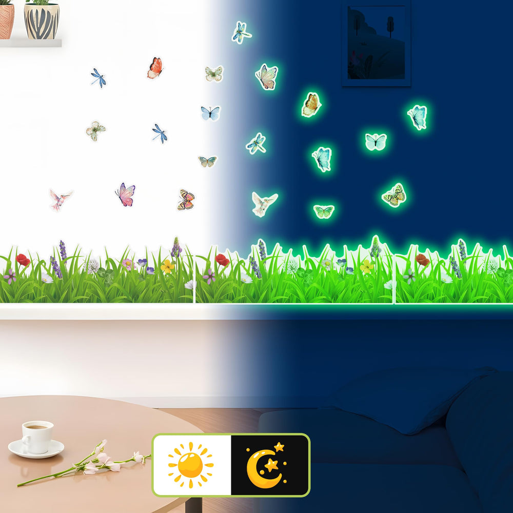 Robmoda wildflowers nursery decal enhances study areas with colorful blooms.