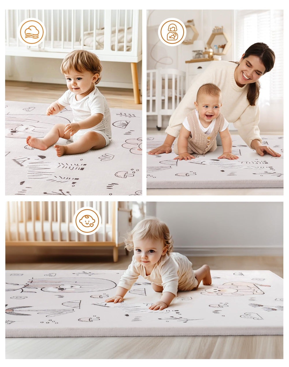 ROBUD machine-washable mat image demonstrates simple cleanup for messier days