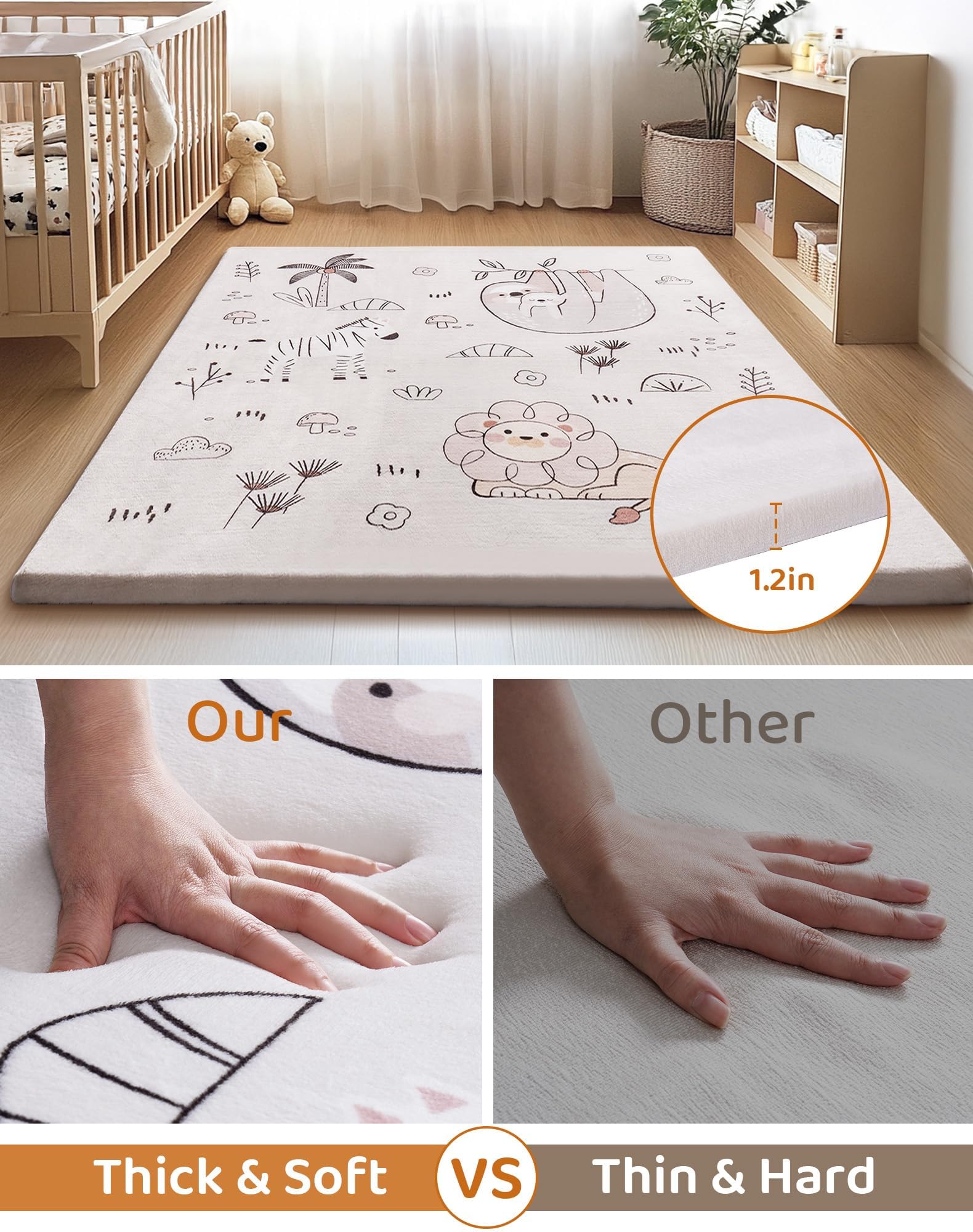 ROBUD play mat non-slip padding demonstrates safer flooring for crawling adventures