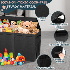 Rocamdo toy box soft-closure lids helping gentle closing during playtime