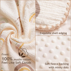 ROCCED 40x40 inch swaddle blanket offers oversized coverage for cozy wraps and naps.