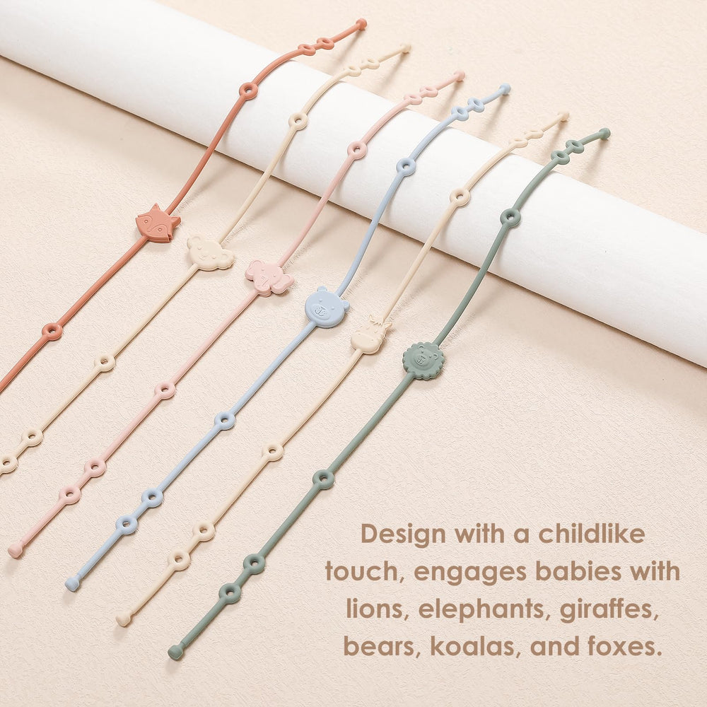 ROCCED Toy Straps secure to high chairs, preventing toys from falling.