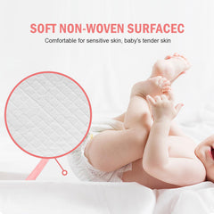 Rocinha disposable changing pad during baby diaper changes on the go.