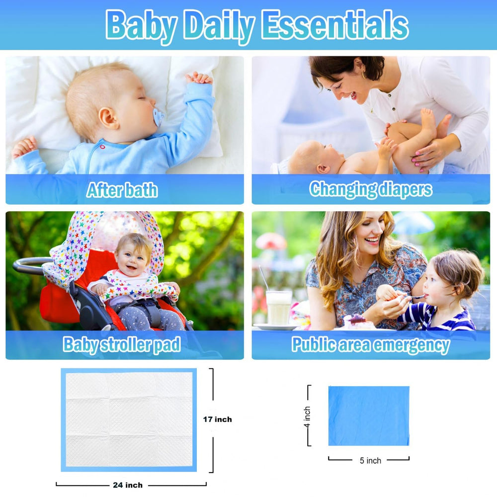 Rocinha disposable changing pad suitable for diapering, travel, and home.