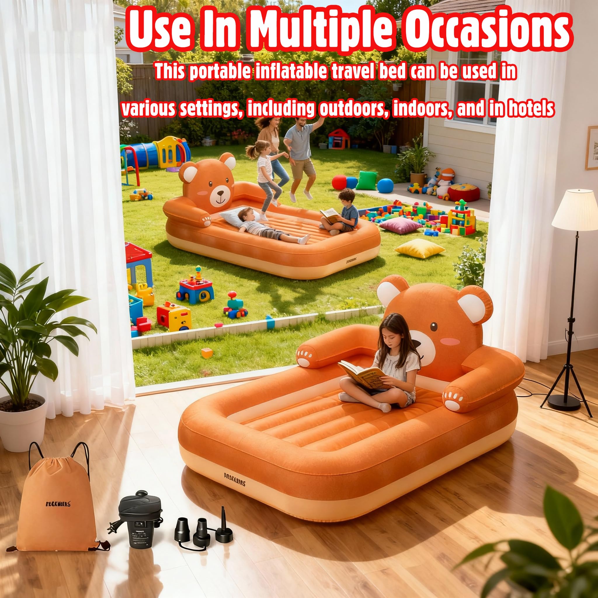 RockBIRDS hotel-hygiene-solution inflatable option offers a familiar sleep surface away from cribs.