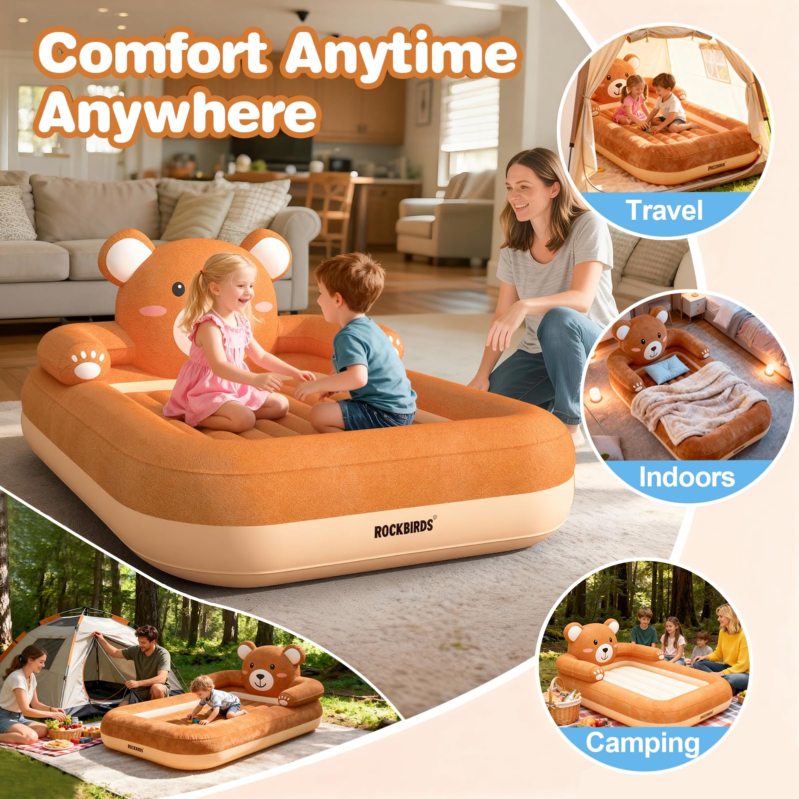 RockBIRDS pediatrician-approved design uses non-toxic PVC and reinforced seams.