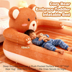RockBIRDS toddler bed plush flannel cover provides soft, cloud-like resting surface.