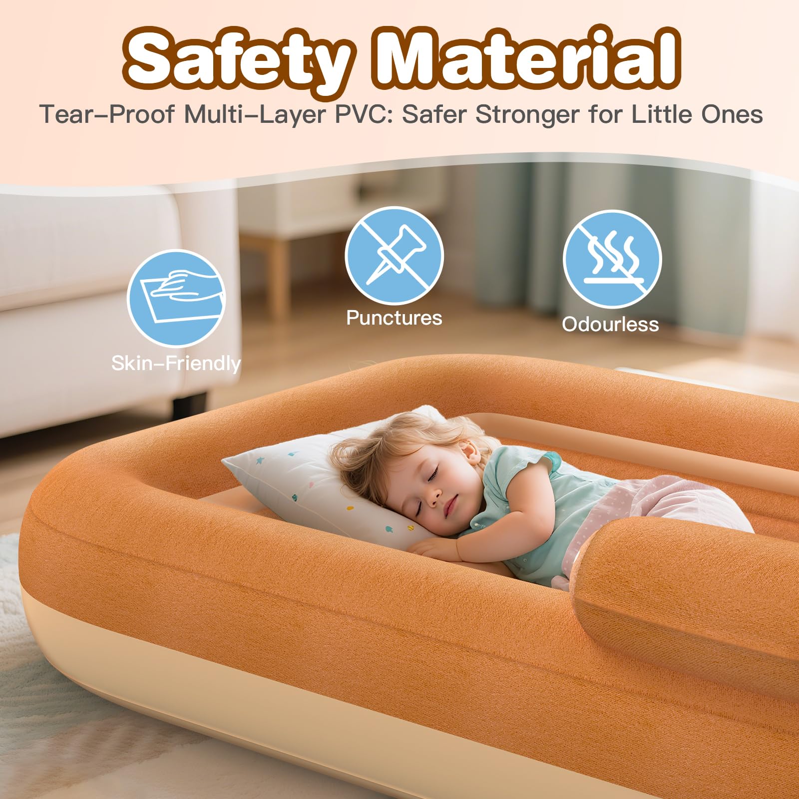 RockBIRDS bed safety rails help prevent roll-offs for a secure sleep.
