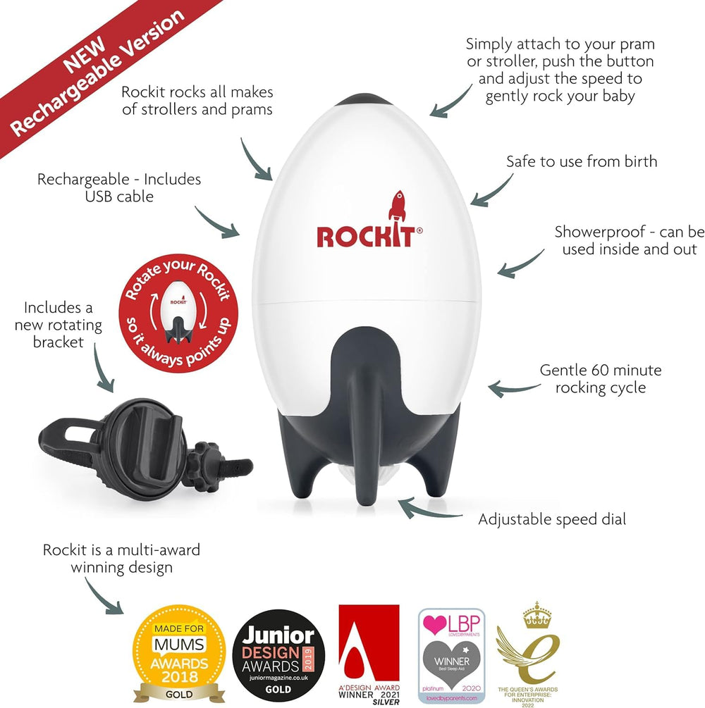 Rockit rocker with adjustable speed control for soothing motion