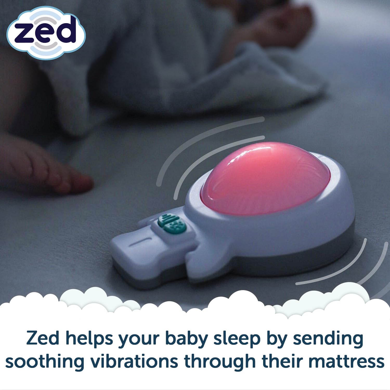 Rockit Zed night light with calming red settings for bedtime.