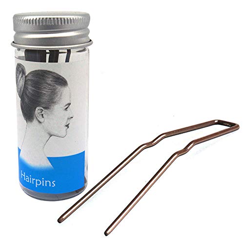 ROCST hairpins bun 2 inch brown 12pcs for secure bun styling