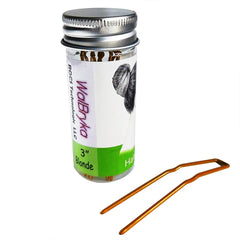 ROCST 2-inch brown hairpins secure a bun for daily wear.