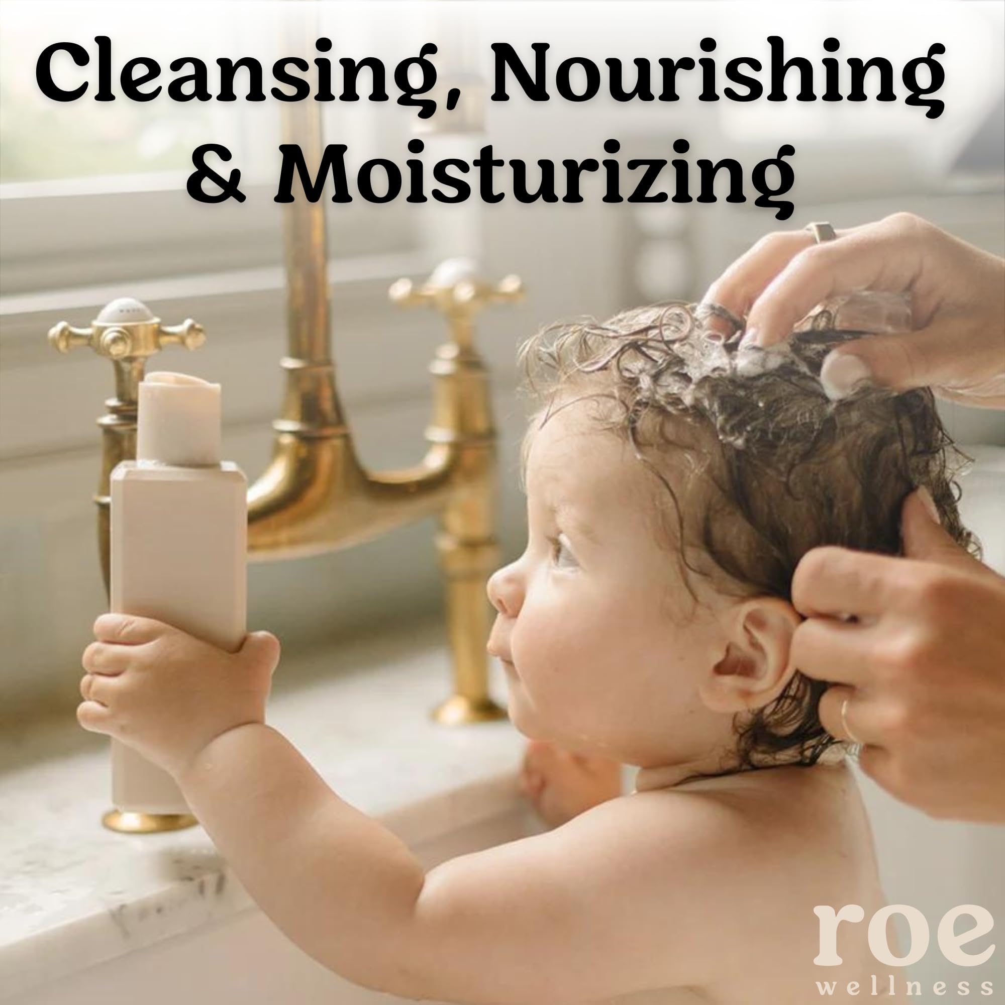 Roe Wellness Toddler & Baby Body Wash & Shampoo – Gentle, Safe, Vegan Care for Sensitive Skin | 9.4 oz