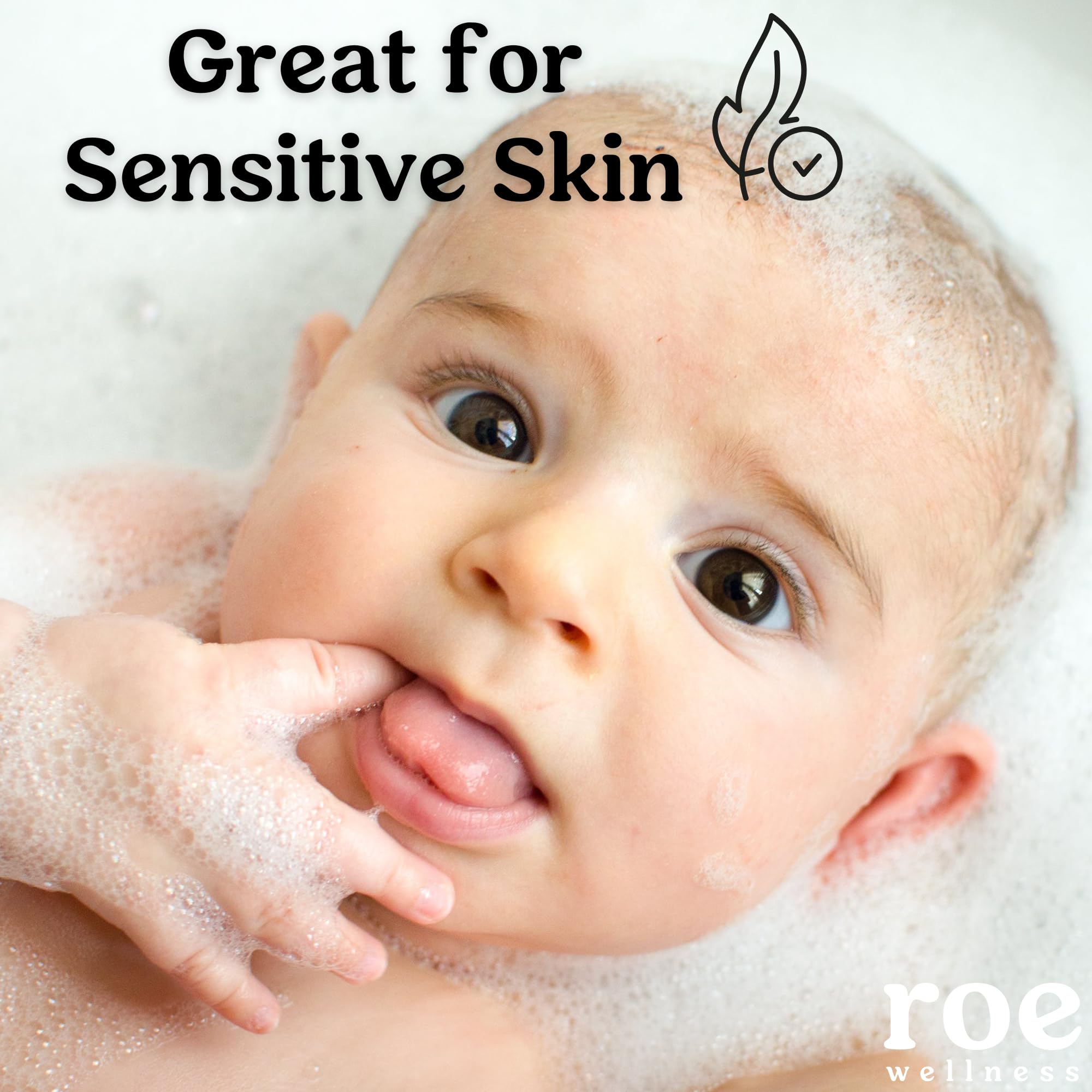 Roe Wellness Toddler & Baby Body Wash & Shampoo – Gentle, Safe, Vegan Care for Sensitive Skin | 9.4 oz