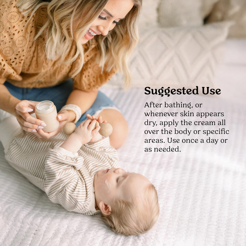 Roe Wellness baby cream lotion ointment skin barrier focus suggests lasting moisture