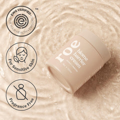 Roe Wellness baby cream lotion texture closeup showcases rich hydration without greasiness