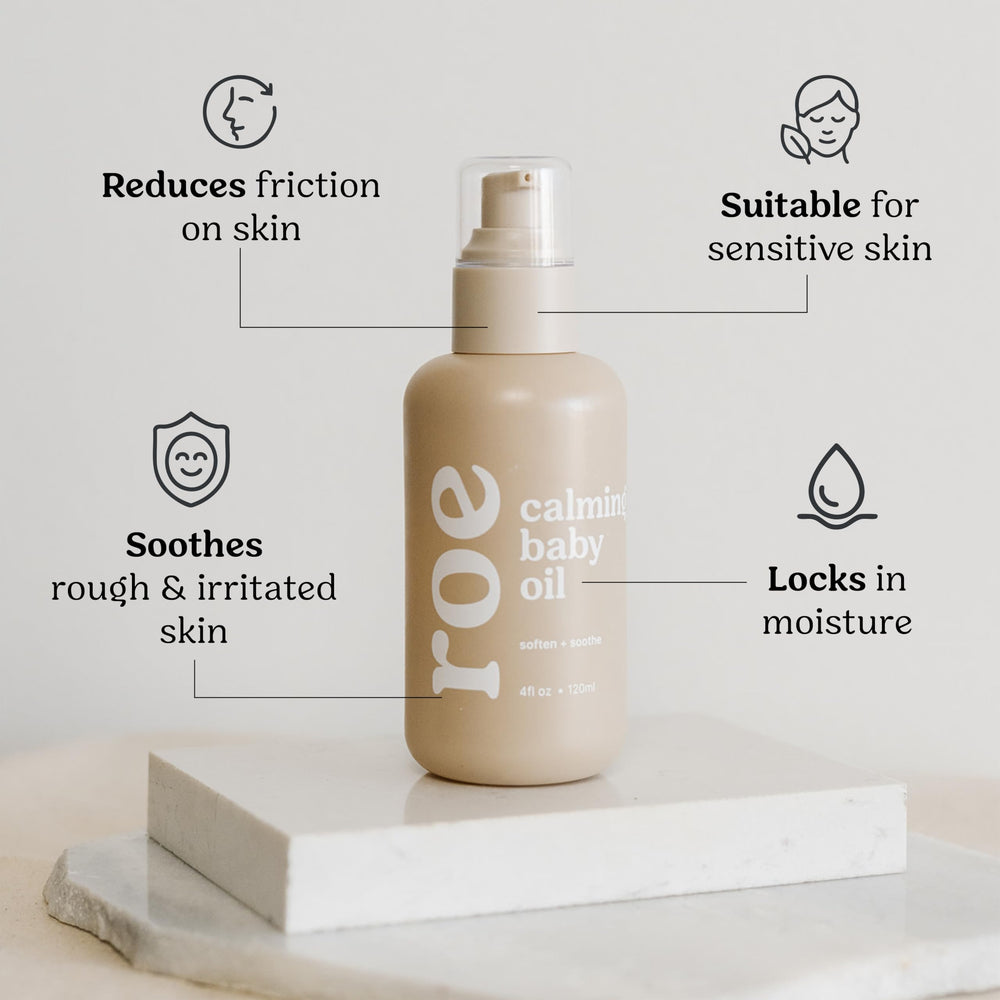 Roe Wellness full-body use on soft baby skin
