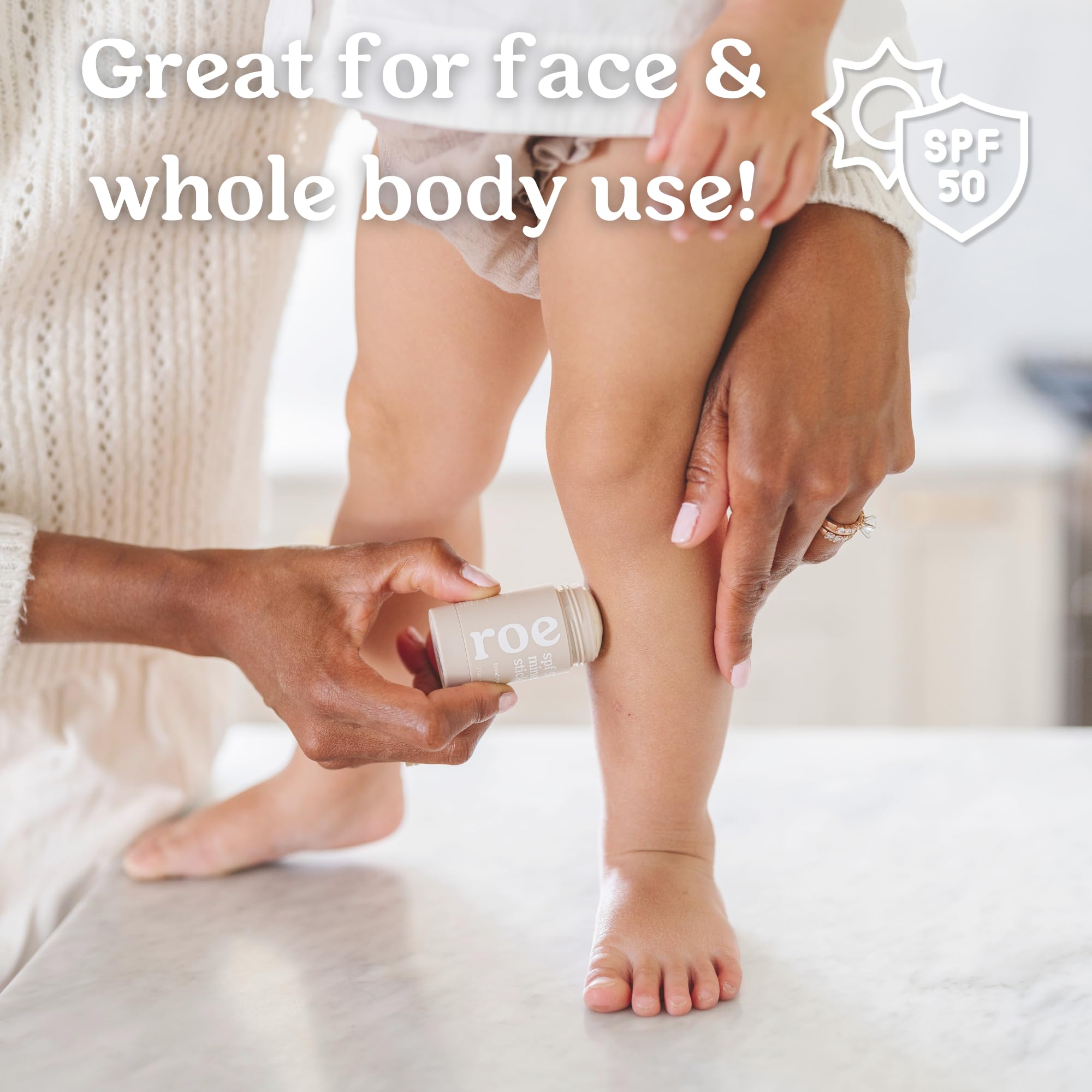 Roe Wellness Baby Sunscreen Stick offers full-body coverage from head to toe.