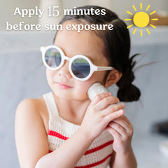 Roe Wellness Baby Sunscreen Stick zinc oxide 22% provides gentle mineral protection for sensitive skin.