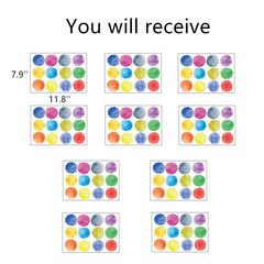 ROFARSO 120 decals removable dots on surfaces without residue