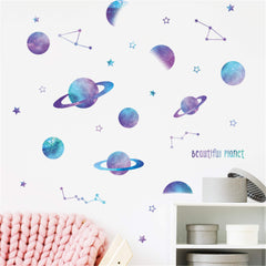 ROFARSO constellation DIY vinyl wall decals easy to apply and reposition.