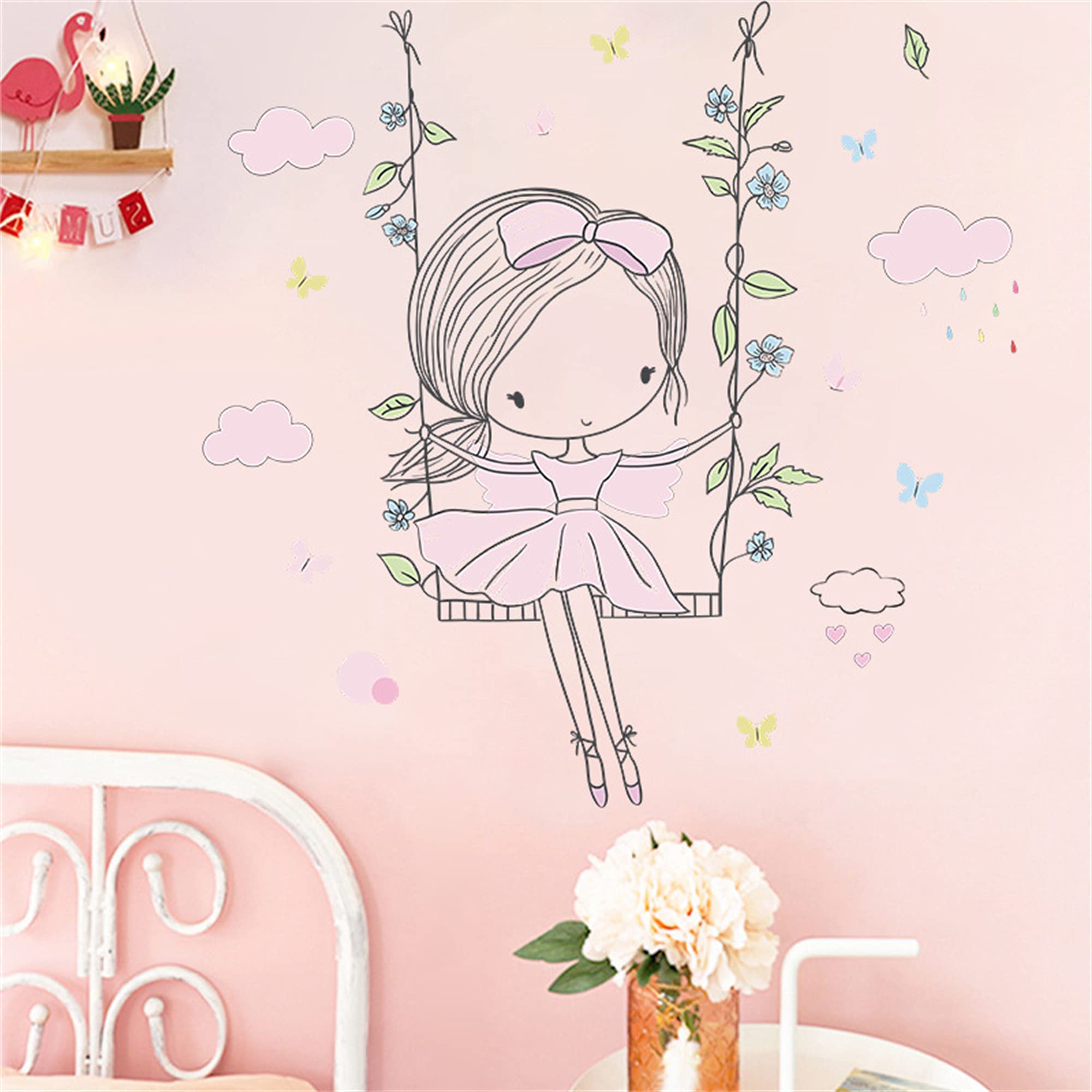 ROFARSO dreamy clouds backdrop enhances playroom ambience and soothing visuals