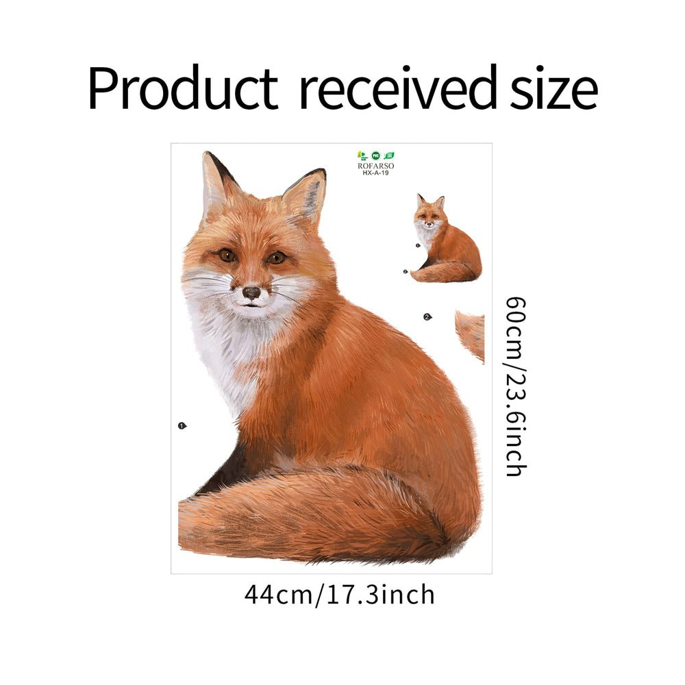 ROFARSO fox wall sticker – waterproof finish for tiles or mirrors.
