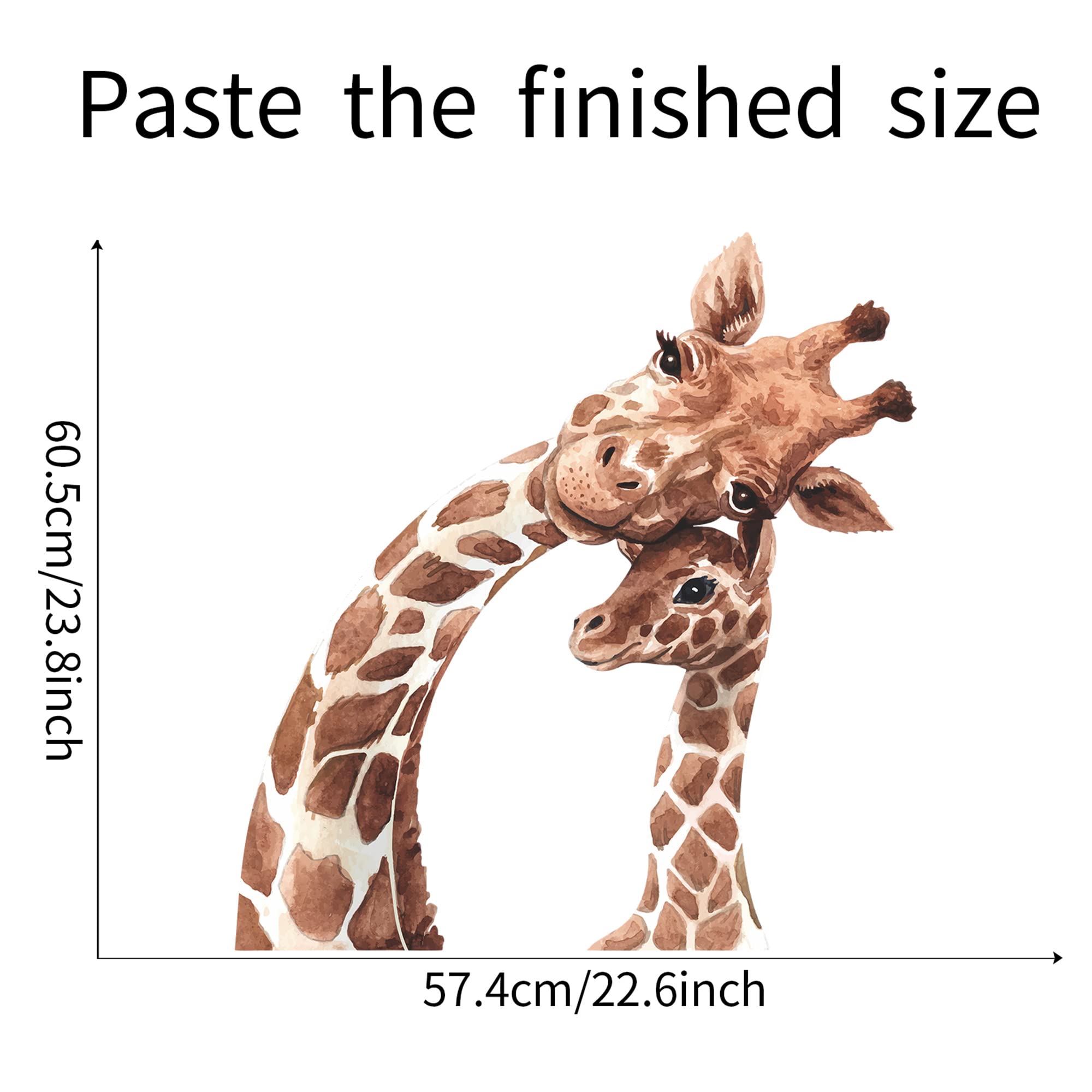 ROFARSO giraffe decal on furniture—freshen up cabinets or mirrors with whimsy.