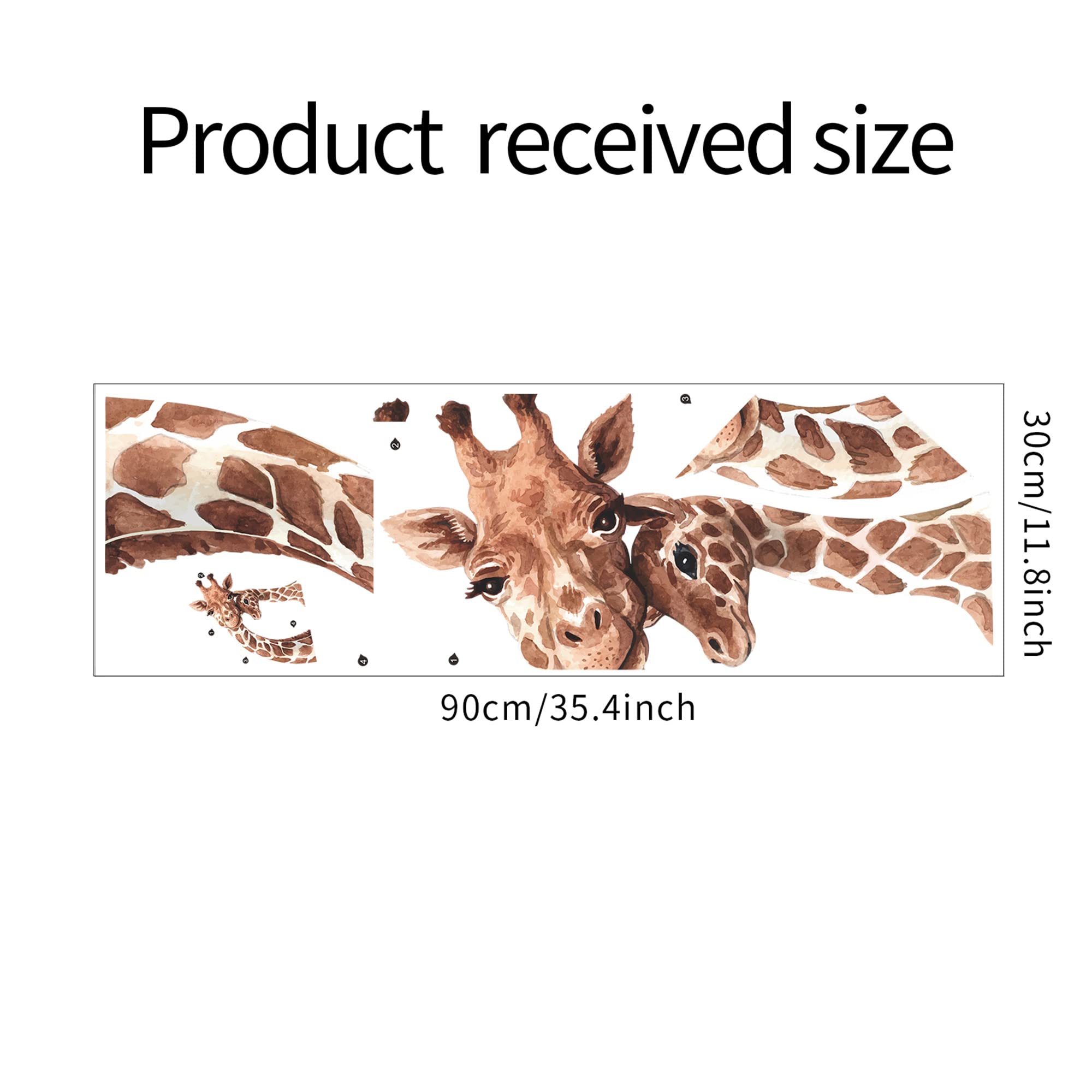 ROFARSO nursery/kid room giraffe wall decor—easy to apply on smooth surfaces.